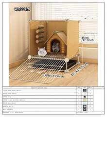 Large Animal Cage With Litter Tray, Suitable For Hamsters, Squirrels And Other Small Pets - Splicing - View 17