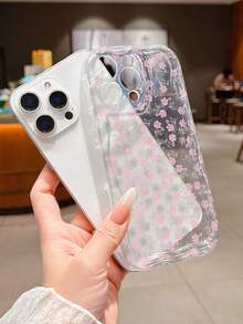 1个时尚花叶图案波浪纹米色手机壳，TPU材质，适合作为节日礼物，兼容苹果XS/XS Max/XR/11/12/13/14/15/15 Pro/16 Pro/16 Pro Max/16 Plus/17系列 - 彩色 - 查看 2
