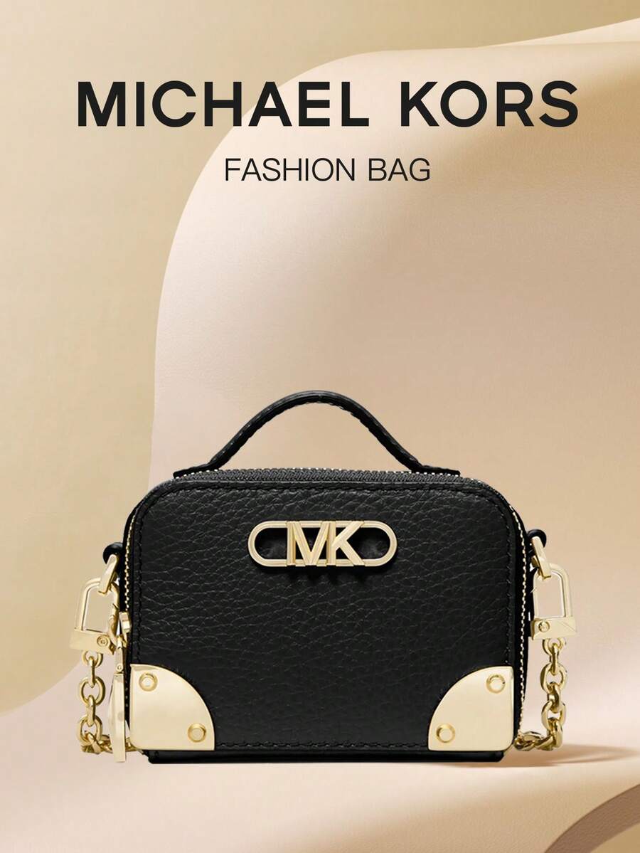 MK Estelle 拉链斜挎包，女士迷你手提包钱包 - 黑色 - 查看 1