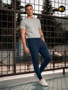 BIG CITY Jogger Deportivo De Moda Pants Para Hombre Slim Fit Strech - Azul Marino - Ver 3
