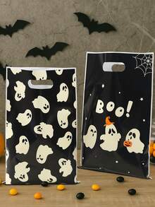 10/25/50 piezas Bolsas de embalaje de fantasmas de Halloween, bolsas de dulces, suministros de embalaje de regalos para fiestas de Halloween, embalaje, bolsas de fiesta, decoraciones de Halloween, bolsas de dulces, suministros para fiestas de Halloween, recuerdos de fiesta, bolsas de dulces de Halloween, decoración aterradora, decoración del hogar de Halloween, decoración de la habitación de Halloween - fantasma - Ver 7