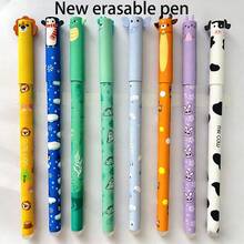 8pcs Erasable Gel Pens, Made Of Thermal Erasable Ink, Multi-Color Ink, Cartoon Animal Shaped Barrels, 0.5mm Tip, 8 Refill Colors, Reusable To Reduce Waste, Quick-Drying, Smudge-Proof, High Temperature Stable (Thermal Type), Low Temperature Writeable, Accidental Erasure Resistant - Multicolor - View 13
