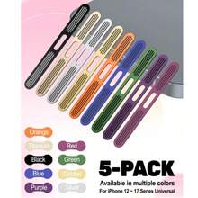 XINHONGYU Bộ 5 miếng ốp bảo vệ loa bằng kim loại, phù hợp với dòng 17 Pro Max/17 Air/16 Pro Max/16/15/14/13/12, được làm từ chất liệu kim loại bền chắc, có các màu: Đen/Bạc/Cam vũ trụ/Vàng/Xanh lá cây/Đỏ/Xanh dương/Tím/Titan sa mạc, v.v. - Nhiều màu - Xem 14