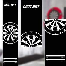 102.36" X 15.75" Professional Dart Mat, Made Of Rubber Polyester Material, With 2 Distance Markers, Minimalist Design, Suitable For Indoor Practice, Bars And Home Use, Universal For Darts Enthusiasts, Durable Target, Applicable To Various Throwing Techniques - Multicolor - View 3