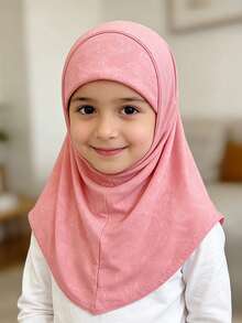 1pc Girls' Bali Chiffon Printed Headscarf, Elastic & Comfortable Ramadan Hijab, Halal Headwear For Daily & Ramadan Wear - 1PC - View 13