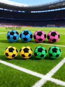 1 pieza/4 piezas/5 piezas Sacapuntas de lápiz con diseño de fútbol, baloncesto, béisbol, sandía en estilo de dibujos animados, color aleatorio, de vuelta a la escuela, para regalo, amigo - Sacapuntas de fútbol - Ver 1
