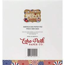 Echo Park Paper Company America - Papel de lija 6 x 6 cm talla única rojo blanco azul - Rojo/Blanco/Azul - Ver 3