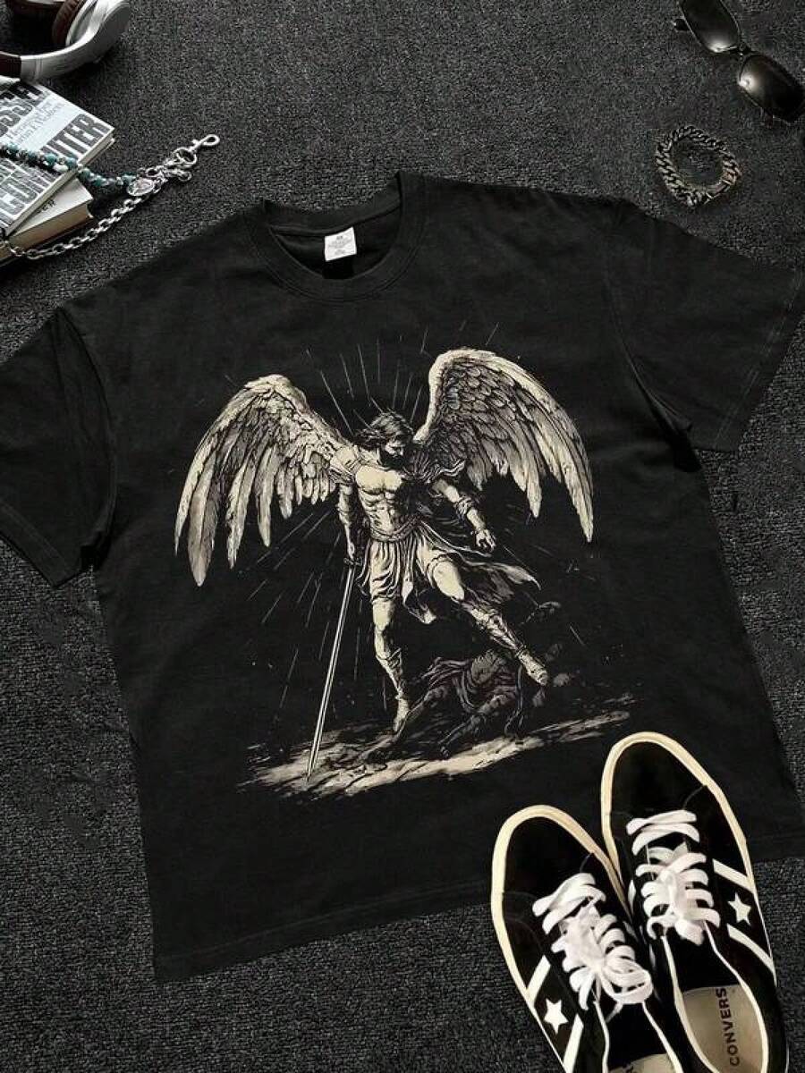 Men Outdoor Tees & Tanks - Black - View 1