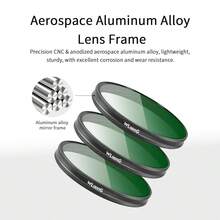 For Osmo Action 6 Lens Filter, Multi-Coated/ Optical Glass/ Aluminum Alloy Frame, Multiple Types Available | Lightweight Buckle Design Easy Installation | Sport Vlog Photography | Holiday Travel Photography Accessories | Creative Filters For Festival Party And Wedding | Summer Beach Photography Props - View 4