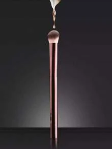1pc #19 Oval Concealer Brush, High Quality Super Fine Bristles, Soft Polyester Fibers, Low Allergenicity, Seamless Coverage, Suitable For All Skin Types - Rose Gold - View 2