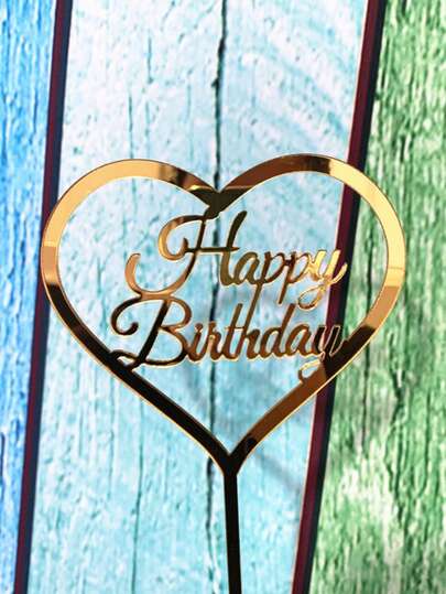 1 món đồ trang trí bánh sinh nhật bằng acrylic, hoàn hảo cho sinh nhật, dùng để trang trí bánh cupcake và bánh kem cho các buổi lễ sinh nhật.