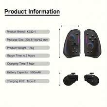 LinYuvo Switch Wireless Game Controller, With Ergonomic Design | Macro Mapping Function | Double Vibration | RGB Cool Light Effects | TURBO Continuous | Motion Induction, For Switch, Switch OLED, Great Birthday Present, Hall-Effect Steering Wheel, Dazzling RGB Lighting, Ergonomic Design, Gaming Accessories, Stylish Gaming Peripherals, Premium Components, Competitive Gaming, Modern Controllers, Durable Construction, PC Gamers - Xem 3