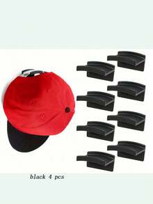 12-Pack Wall Hat Hooks, Minimalist Hat Rack, No-Drill Adhesive Hooks, Baseball Cap Hooks, Wall-Mounted Hat Rack, Multi-Functional Non-Marking No-Drill Hooks, Home Bathroom Decor, Bathroom Storage, Autumn Decor, Back To School Season - Multicolor - View 14