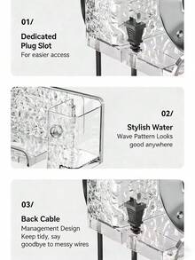 透明壁挂式吹风机架浴室收纳架，无需钻孔 - 彩色 - 查看 4