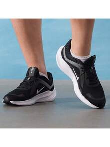 Nike男鞋2026全新QUEST 5網眼透氣緩震輕便公路跑步鞋DD0204-001 - 黑色 - 查看 2