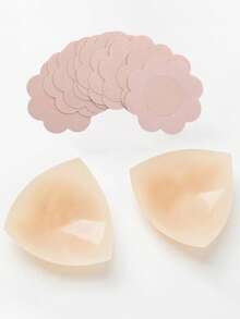 2/10/12 piezas Almohadilla de silicona triangular, ultra delgada, reutilizable, invisible y sin costuras de silicona. Adecuada para diversas ocasiones como bodas, natación, para evitar protuberancias, invisible y sin rastro, evitando la exposición. - Multicolor - Ver 7