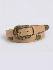 1件装女士时尚腰带，波西米亚风格真皮腰带，西部风情百搭腰带 - 西部風皮帶 - 查看 8