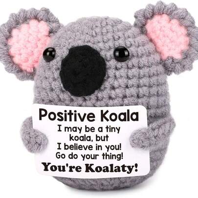 1 pieza Cesta de regalo de Pascua con koala divertido, adecuada para niños y niñas pequeños, regalo de inspiración para cumpleaños, graduación, agradecimiento, para colegas y amigos, mujeres universitarias, animales positivos y alegres.