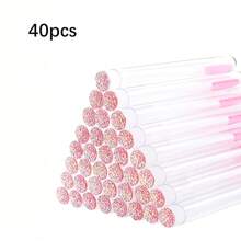 10/30/50 Pieces Eyelash Brush Tubes, Disposable Mascara Brush Tubes, Reusable Eyelash Brushes Dustproof Cleaning Storage Tubes - Pink - View 11