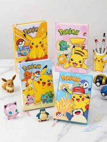pokemon Högkvalitativ studentplaneringsanteckningsbok med magnetlås, söta mönstrade sidor, lämplig för anteckningar och dagbok (slumpmässig leverans) - Multifärgad - Visa 1