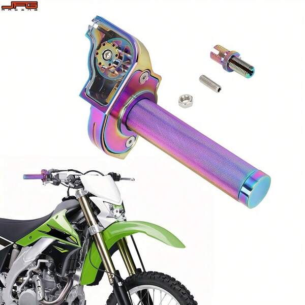 JFG RACING 7/8 Inch 22mm Universal CNC Quick Twist Throttle Assembly, Suitable For Off-Road Buggies, Mini Motorcycles, ATVs, Aluminum Alloy Material, Applicable For Off-Road Motorcycles
