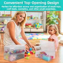 kilofly 15 Smart Storage Containers Foldable Clear Shoe Box Set - claro - Ver 3