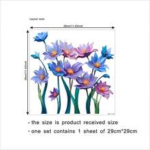 1pc Musical Note, Floral & Greenery Wall Sticker, Illustrated Style With Soft, Transparent Color Tones, Artistic And Romantic. Made Of PVC Material With Moderate Adhesiveness And No Residue - one-size - View 5