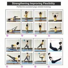 Resistance Loop Bands - Yoga Stretch Strap, Suitable For Stretching Equipment, Sports And Flexibility Training - Fascia, Hamstring And Leg Stretching Strap - Multicolor - View 8