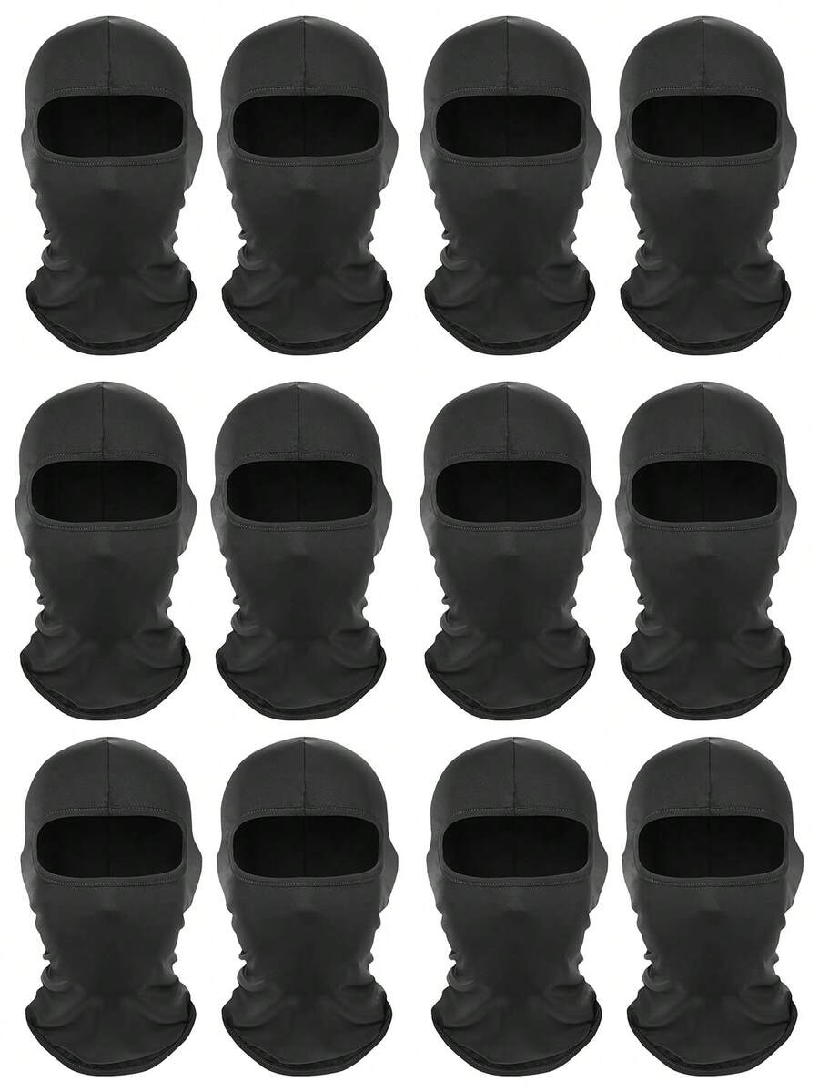 Máscara de Esqui Unissex Pacote Múltiplo de Cor Sólida, Balaclava de Proteção de Cabeça, Adequada para Uso Diário, Viagens ao Ar Livre, Caminhada, Esqui, Ciclismo, Verão, Praia, Férias - Multicolorido - Visão 1