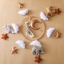 Handmade Animal Kingdom Series Bed Bell, Cute Shaped Toy, Educational, Enhances Children's Hand-Eye Coordination, Prevents Myopia, Suitable For Children's Room Decoration, Mixed Colors, Newborn Bed Bell Toy, Best Gift For Parent-Child Interaction, Birthday Gift, Christmas Gift - Multicolor - View 10