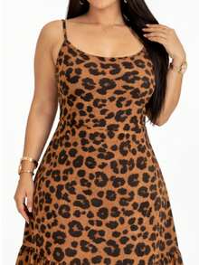 Women's Short Casual Dress With Ruffled Hem, Suitable For Home, Beach, Vacation, And Summer Travel. - ounce - Xem 2