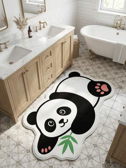 Thảm tắm hình gấu trúc hoạt hình, mềm mại và dễ thương, thiết kế hình gấu trúc với họa tiết lá tre, có thể giặt máy, chất liệu bề mặt thân thiện với da, trang trí nhà cửa phong cách, thảm phòng tắm, thảm trải sàn phòng tắm, thảm cửa, thảm nhỏ, thảm trải sàn, thảm trang trí nhà cửa, thảm khu vực, thảm ngoài trời, thảm phòng ngủ, thảm có thể giặt.