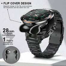 LIGE New Smart Earbuds Watch With Square High-Definition Large Screen, Integrated Earbuds Watch, Multiple Sports Modes, Alarm Clock, Music Playback - View 4