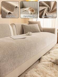 1PC Chenille Jacquard Non-Slip Sofa Cushion Pad, Pet-Friendly, Machine Washable, Suitable For 1-4 Seater Sectional Sofas, Protective Cover/Slipcover, All-Season Use, Home Decor, High-End Feel Sofa Cover. - Multicolor - View 11