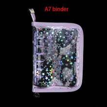 Sổ tay có khóa kéo hình ngôi sao laser khổ A5/A6/A7, sổ nhật ký tự làm, album ảnh thần tượng K-Pop trong suốt, văn phòng phẩm dễ thương. - Nhiều màu - Xem 20