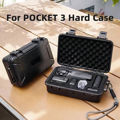 Osmo Pocket 3 Camera Accessories Waterproof Hard Case Storage Bag Travel Box Portable Handbag, Black