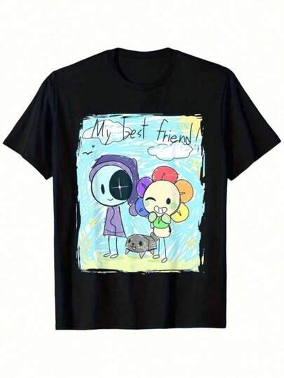 2026 Fashionable Casual T-Shirts For Girls And Boys, Dandy's World T-Shirt For Boys And Girls, Fashionable, Breathable, Moisture-Wicking, Casual, Comfortable Top, Streetwear, Fashionable, Casual Summer T-Shirt, Short-Sleeved T-Shirt, The Best Gift For Boys, Girls, Young Girls, Casual Fashion, Creative, Personalized, Refreshing, Minimalist, High Quality, Cool, Virtual Girl Group Character Graphic Print, Simple Short-Sleeved T-Shirt, Cozy Autumn Styles, Suitable For All Seasons, Pop-Up Shirt, Kids' Rock Top, Kids' Tops, Star Shirts For Girls, Sizes 2-10 Years, S-XXXL, Men's Clothing, Tops For Women, Perfect Gift For Back To School And Mother's Day, Can Be Combined With Parent-Child Outfits.