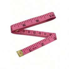 1 Roll 60 Inch Plastic Measuring Tape, Modern Household Ruler - Red - View 4