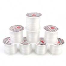 1 Cuộn Dây Pha Lê, Dây Câu Cá Trong Suốt 0.2-0.6mm, Dây Làm Vòng Tay, Dây Chuyền Thủ Công, Dây Câu Cá - trắng - Xem 6