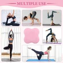 2 piezas Rodilleras y coderas de yoga, cojín protector suave antideslizante, accesorios de yoga portátiles para hombres y mujeres, fitness, meditación, pilates, arrodillamiento, equilibrio, ejercicios en el piso, viajes - A - Ver 3