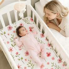 Set Perlengkapan Tempat Tidur Bayi Mikrofiber Lembut & Nyaman, Cocok untuk Kasur Bayi Mika, Baby Delight, Dream On Me, AMKE dan Sebagian Besar Kasur Bayi Persegi Panjang, Hadiah Baby Shower yang Luar Biasa - MultiWarna - View 3
