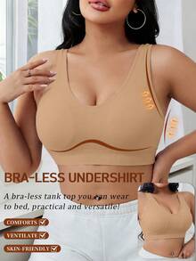 3-Pack Women's Plus Size Sports Bra, Bras For Women  Bralettes For Women Wire-Free, Suitable For Sports, Running, Fitness, Shaping, Push-Up, And Beautiful Back,Women's Seamless Sports Bra, Crop Top, Vest, Elastic Shaping Underwear - 彩色 - 查看 4