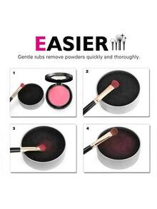 1pc Reusable Makeup Brush Cleaner Box, Quick Cleaning Makeup Tools. Suitable For Christmas Decoration, Holiday Gifts, Dates, Outings, Travel. It Is Convenient To Carry And Store, With Exquisite Packaging, Making It An Excellent Item For New Year, Parties And Balls. Please Use The Dry Cleaning Box Before Wetting The Brush, Otherwise It Will Affect The Subsequent Cleaning Effect. - Multicolor - View 3