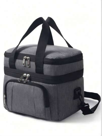 Bolsa de almuerzo con gran capacidad y aislamiento grueso | Bolsa térmica con doble capa de EVA y revestimiento de aluminio a prueba de fugas | Bolsa de almuerzo portátil y reutilizable adecuada para el trabajo, la escuela, picnics y campamentos | Bolsa bento para estudiantes