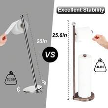 Giá đỡ giấy vệ sinh nhà tắm bằng kim loại chắc chắn, kiểu dáng độc lập, có quả cầu pha lê, phụ kiện hộp đựng giấy vệ sinh. - khăn lau dầu - Xem 4