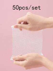 100/50pcs Air Cushion Comb, Hair Cleaning Net, Suitable For Daily Home Use - White - View 8
