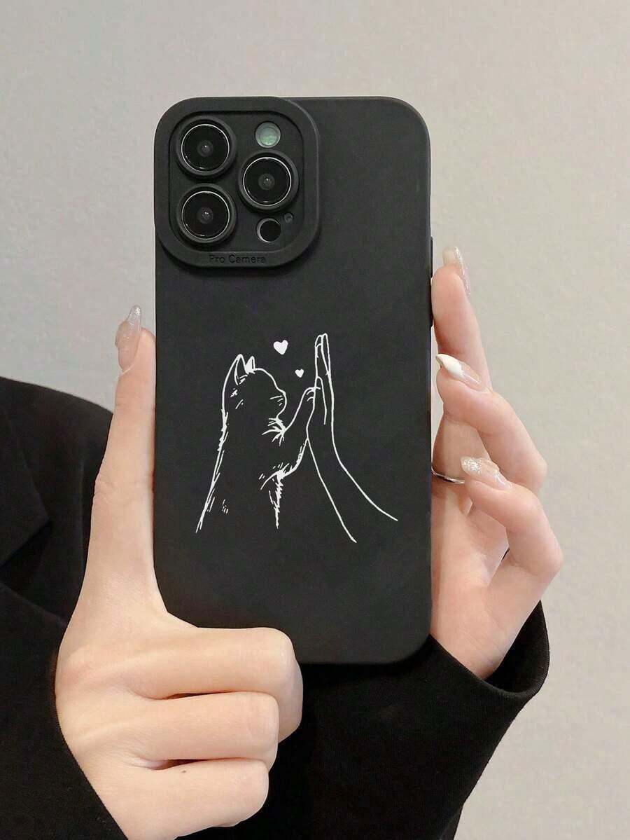 1 pieza Funda de teléfono a prueba de golpes con elemento de gato de moda, patrón de gato de dibujos animados a prueba de caídas y resistente al agua y a los arañazos, compatible con iPhone 16/11/16pro/16plus/16promax/16e/15Promax/13/14/12/XS/XR/7G/8P, Galaxy S25/S25PLUS/S25 Ultra/A16/A36/A26/A56/A50/A12/A32/A52/A72/A51/A21S/A13/A14/S24/S24PLUS/S24Ultra, S22/A52/A53/A54/A55, 11/12Pro/12/12X/13Pro/14Pro/15Pro/, 10/9/Note9/12c/Note11pro/Note8Pro, regalo de primavera,mobile phones, bags, mobile accessories, phone cases, room decoration, accessories, transparent phone cases, summer, phone straps, men's phone cases, black phone cases, pink phone cases, mobile case for men, mobile case for women, mobile phone protection, beach accessories, strawberry treats, phone protection covers. - Estilo (1 pieza) - Ver 1