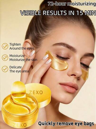 10/20/30pcs Gold 7.5g/Pair Golden Collagen & Seaweed Eye Mask Patches, Moisturizing, Improve Eye Care