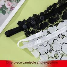 3 món áo ngực ren hoa đen trắng dành cho nữ, có thể tháo rời, kiểu dáng mô-đun. - Nhiều màu - Xem 8