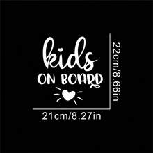 1pc Kids On Board Minimalist INS Style Car Sticker - A - View 2